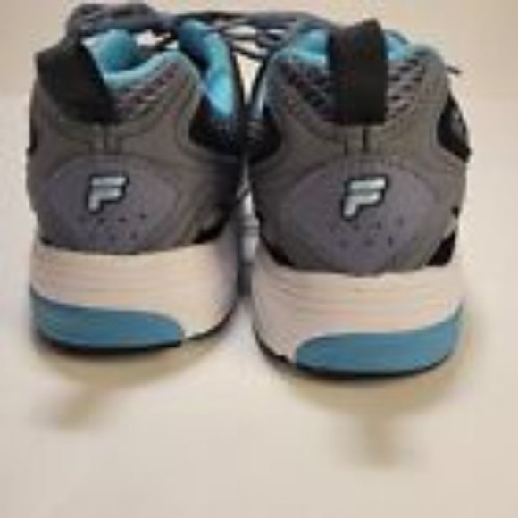 Fila Women Size 6 Gray and Turquoise Running Breathable Sneaker - Picture 2 of 8